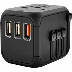 CAMPZ Universal Travel Adapter black -Outdoor Accessories Sales campz universal travel adapter black 5